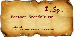 Portner Szerénusz névjegykártya